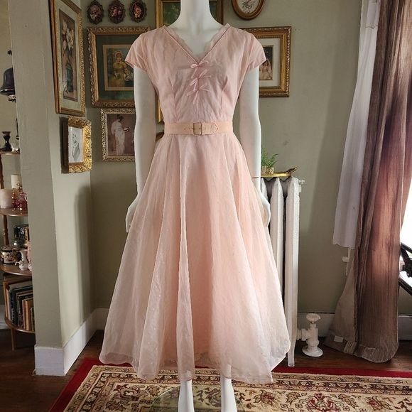 Authentic Original Vintage Style | Dresses | Authenticvintage Pink Dress |  Poshmark